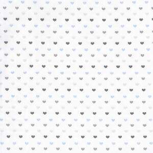 Tecido Estampado - Amor Azul com Cinza Cor 12 - Des.180572 - 0,50x1,50mt