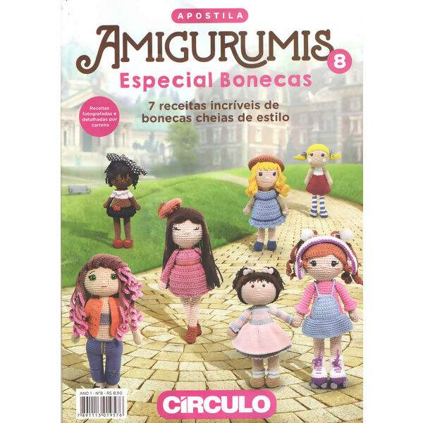 Apostila Amigurumis 8 Especial Bonecas Circulo