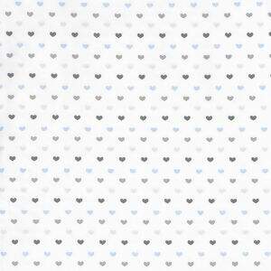 Tecido Estampado - Amor Azul com Cinza Cor 12 - Des.180572 - 0,50x1,50mt